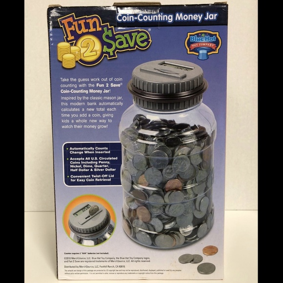 Fun2 Save Coin Money Digital Counting Jar bank NWT - Picture 2 of 5